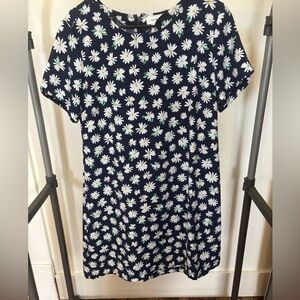 Floral Print Navy Dress